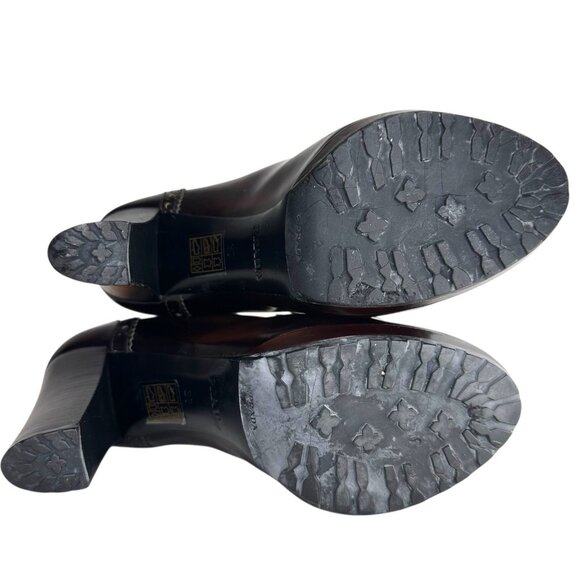 Vintage PRADA Loafer Pumps High Heel SZ US 6.5 EU 37 Dark Brown Patent Leather - Picture 8 of 15